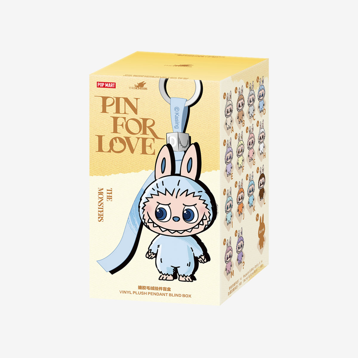 The Monsters Pin for Love Series-Vinyl Plush Pendant Blind Box (A-M)