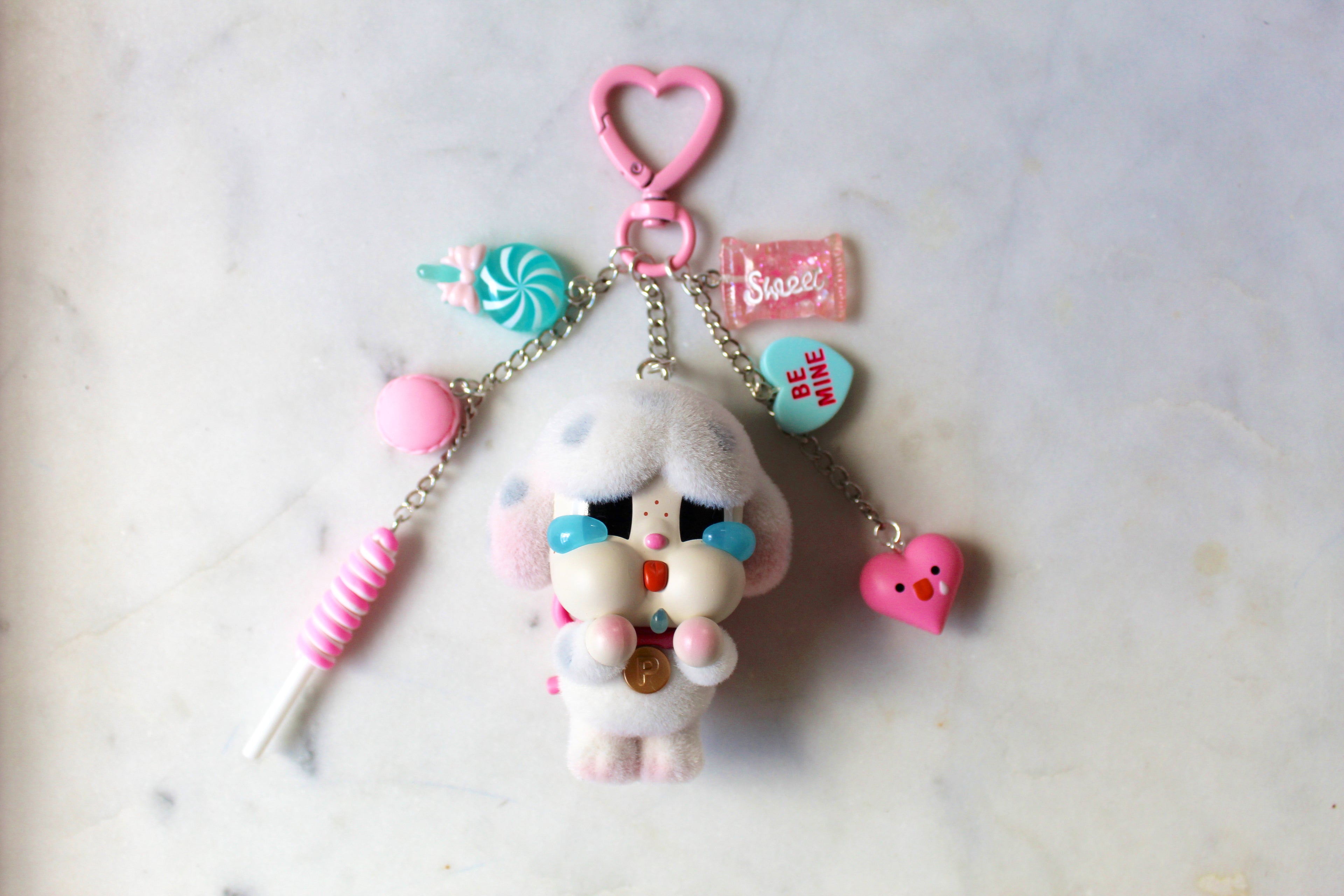 Crybaby crying for love keychain - puppy love