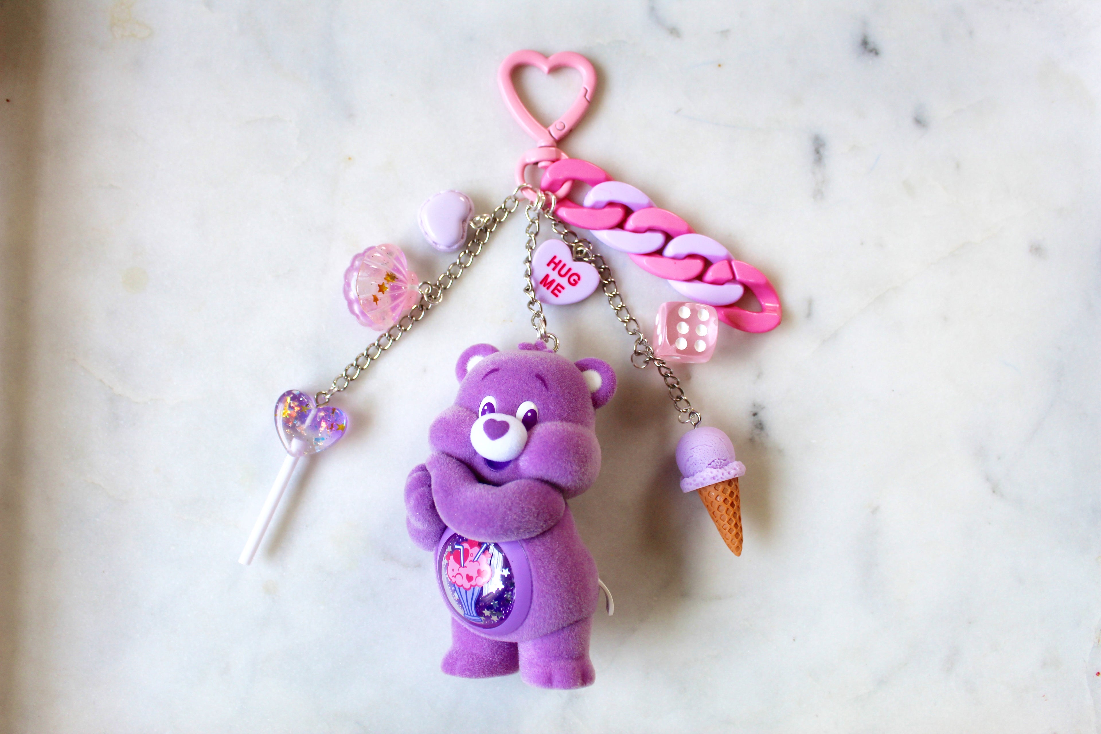 Care Bears colorful hugs figures keychain - SHARE BEAR
